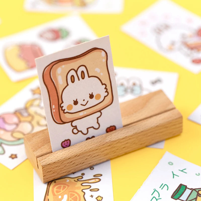 Yoofun 50 Sheets Small Meatball Series Different Patterns Mini Sticker Book Kawaii Planner Decor Stationery
