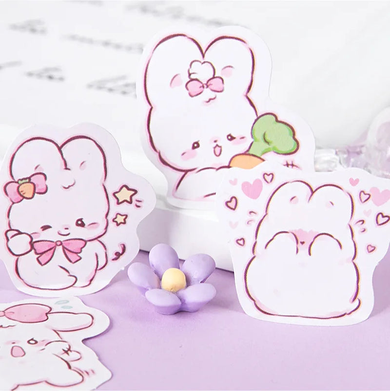 45 Pcs/Box Cute Rabbit Daily Kawaii Decoration Stickers Planner Scrapbooking Stationery Korean Diary Stickers
