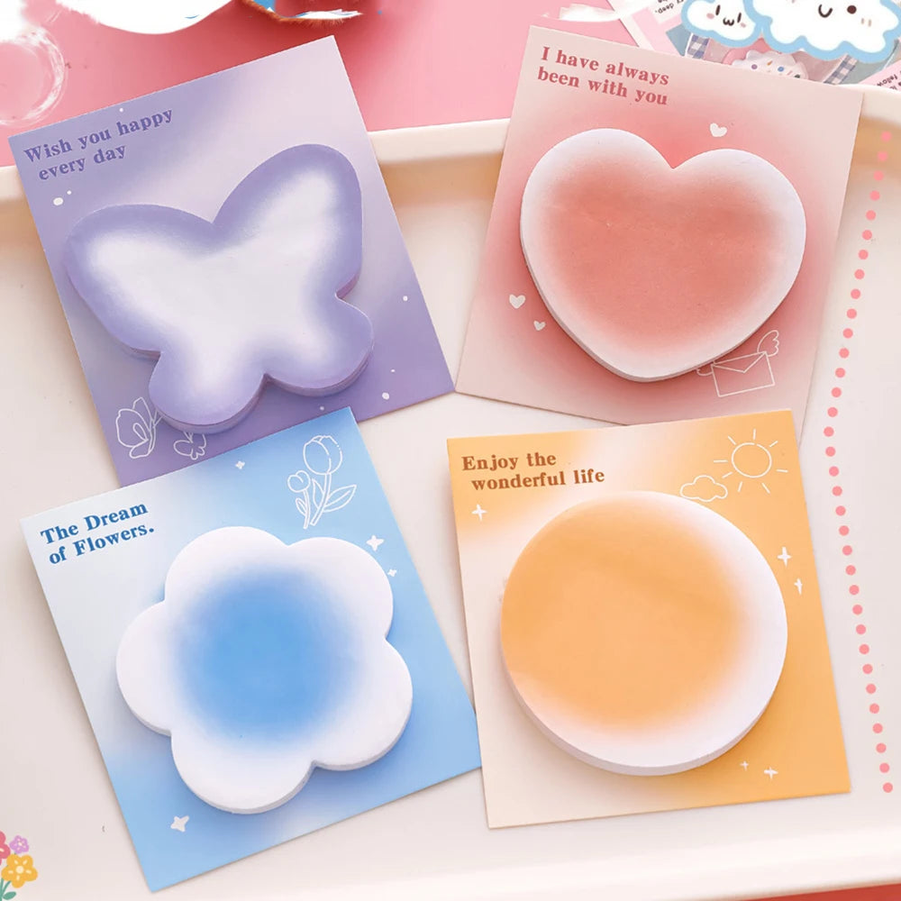 1 Piece  Adhesive Cute Kawaii Notes Notepad Memo Pad Office School Supplies Stationery Sticker