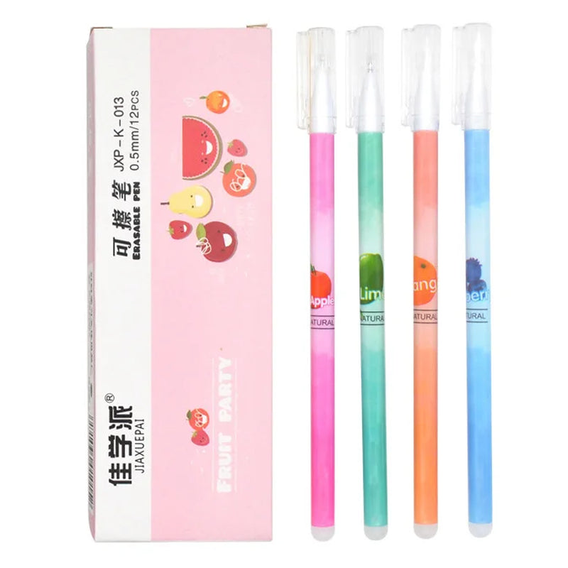 4Pcs/Set Unicorn Erasable Gel Pen 0.5Mm Kawaii Blue Black Ink Writing Pens Washable Handle for School Office Stationery Supplies
