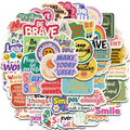 50PCS Positive Affirmation Stickers Kawaii Harajuku Skateboard Graffiti Decals Luggage Suitcase Bike Gift Phone Bike Sticker